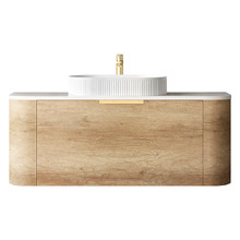 Bondi Wall Hung Single Vanity with Pure White Countertop